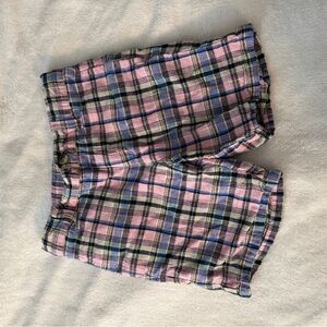Janie and Jack Pink and Blue Plaid Shorts